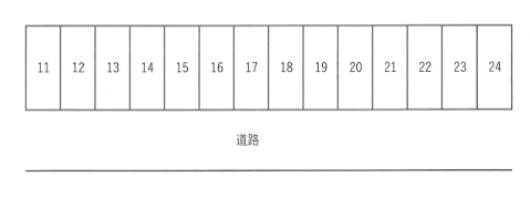 306駐車場の駐車配置図
