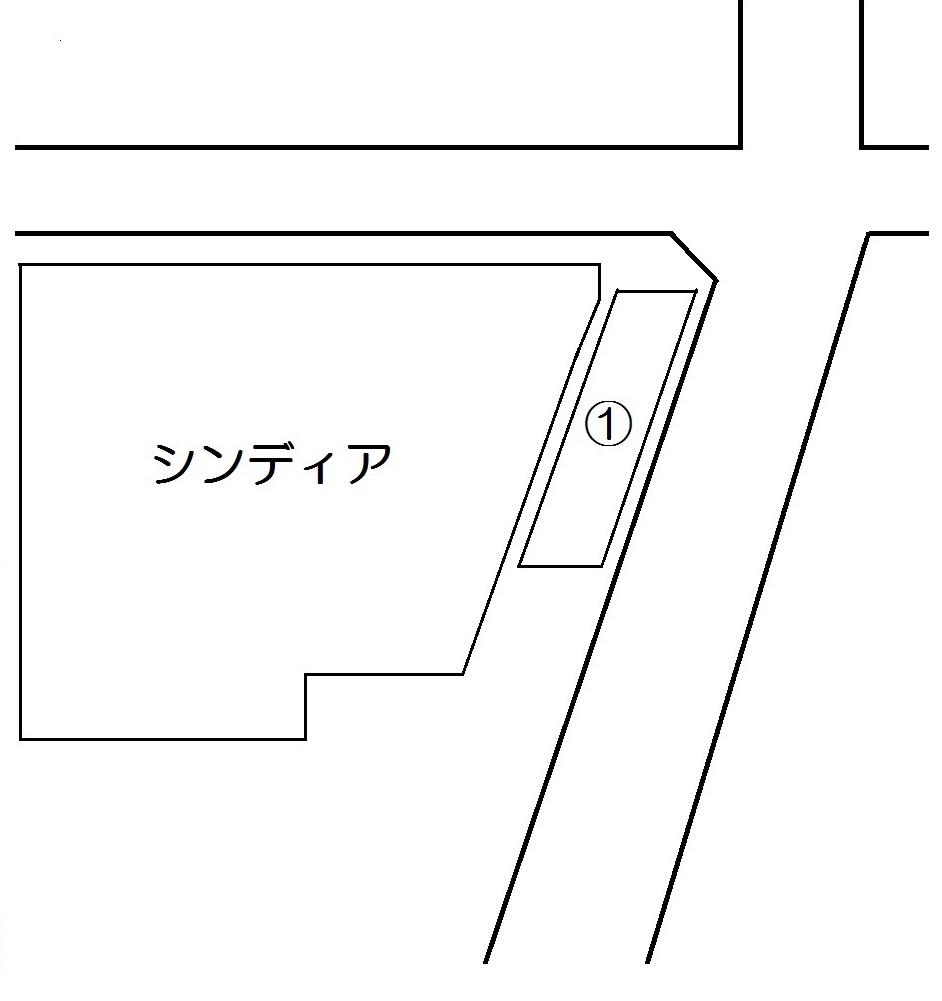 シンディア駐車場の駐車配置図