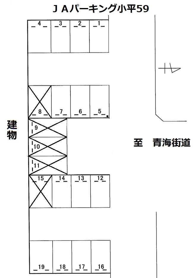 ＪＡパーキング小平59の駐車配置図
