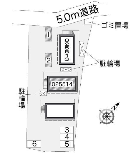 市沢迎賓館Ⅱ(25514)の駐車配置図