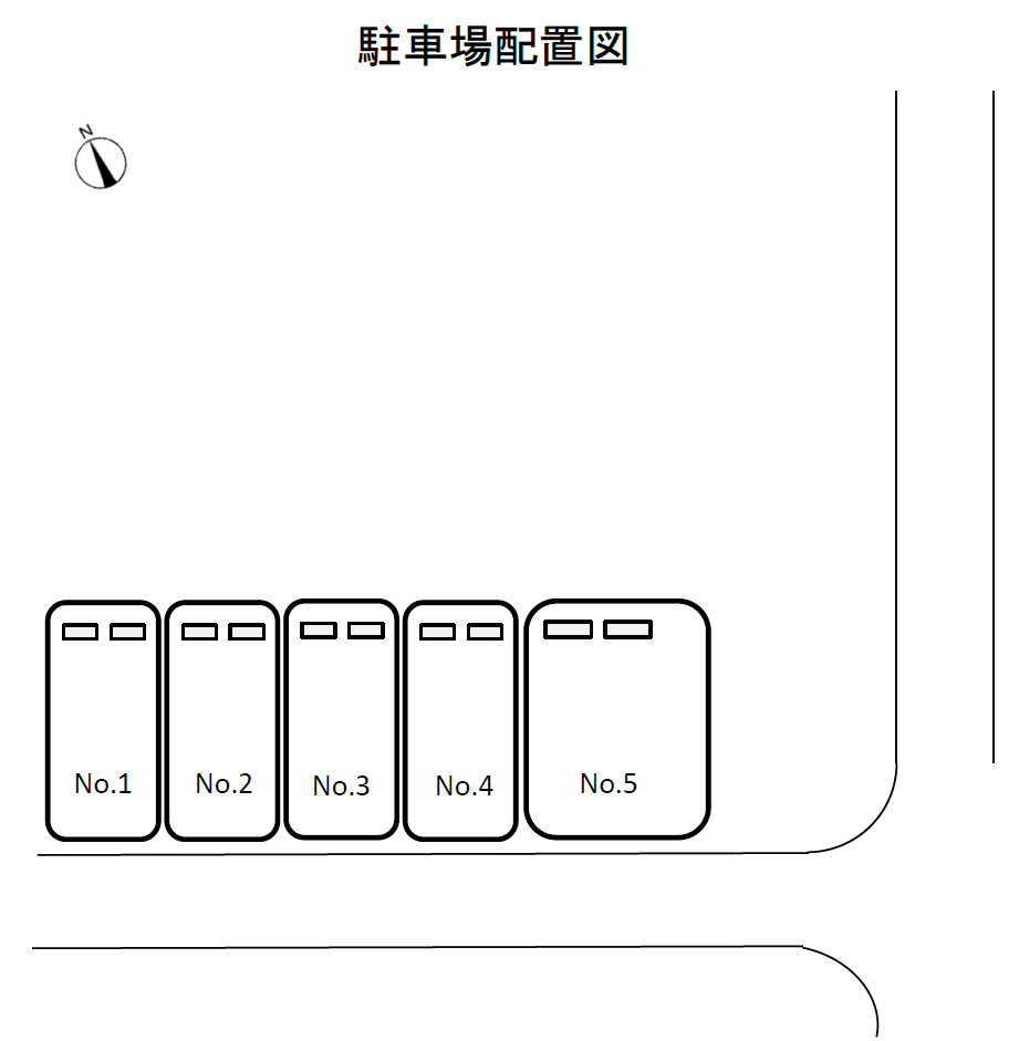 北山田６丁目第１駐車場の駐車配置図