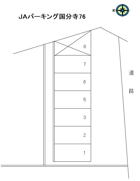 ＪＡパーキング国分寺76の駐車配置図