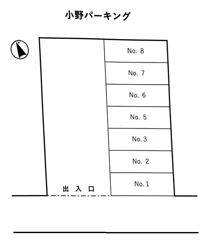 小野パーキングの駐車配置図