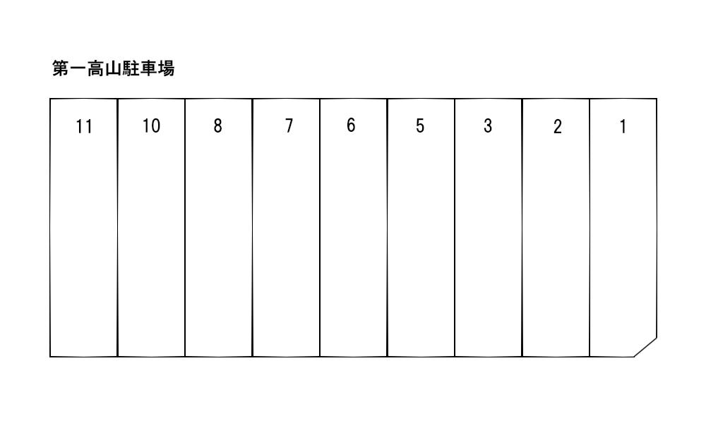 第一高山駐車場の駐車配置図