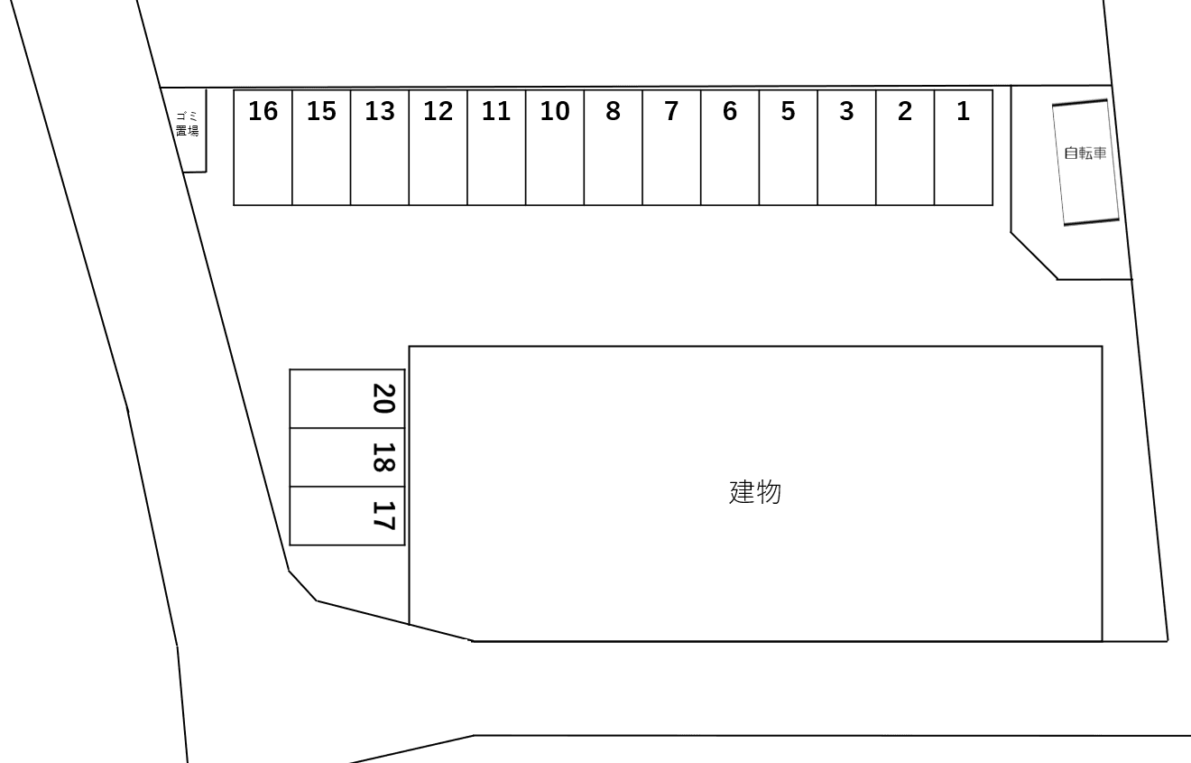 Ｃｏｌｓｏｌａｒｅの駐車配置図