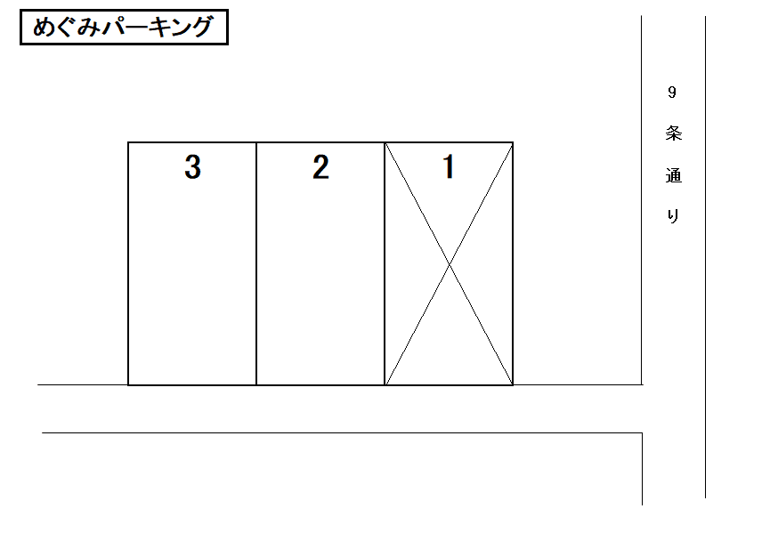めぐみパーキングの駐車配置図