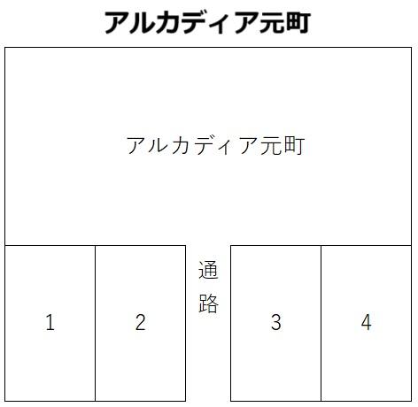 アルカディア元町の駐車配置図
