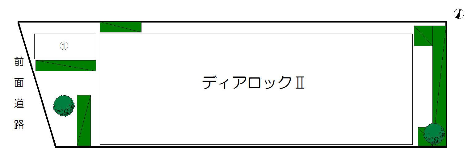 ディアロックⅡ駐車場の駐車配置図