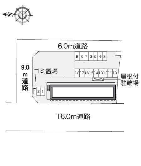 エスペランザ(34503)　敷地外駐車場の駐車配置図