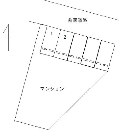 FKフレグランスタウン自由ヶ丘駐車場の駐車配置図