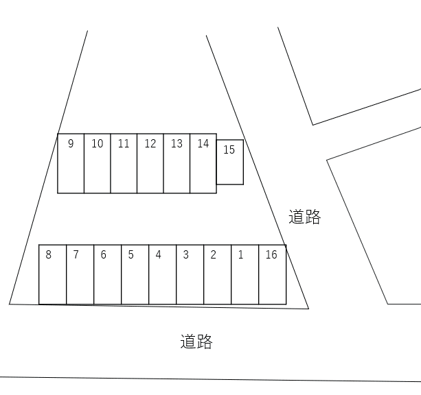 (伊)駐車場の駐車配置図