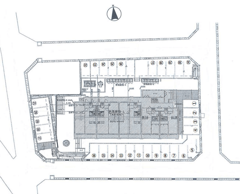 ウィングコートⅡの駐車配置図