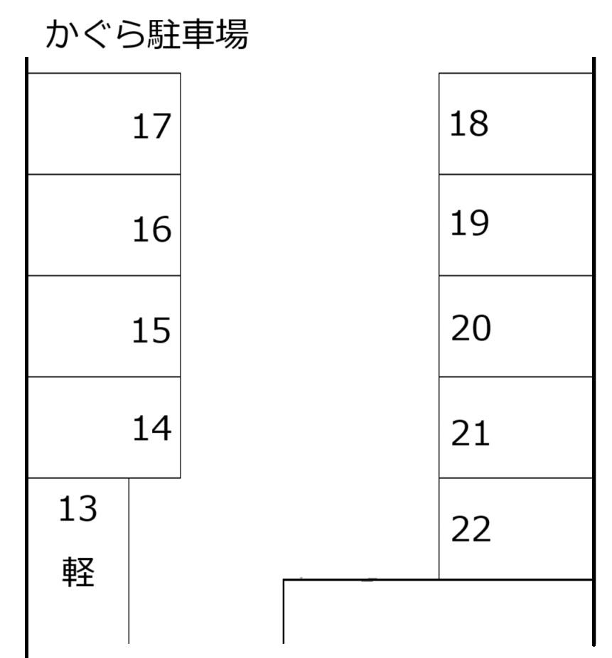 かぐら駐車場の駐車配置図