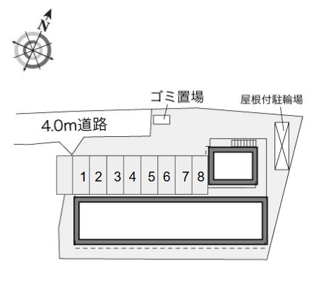 スカイ　タウン(27810)の駐車配置図
