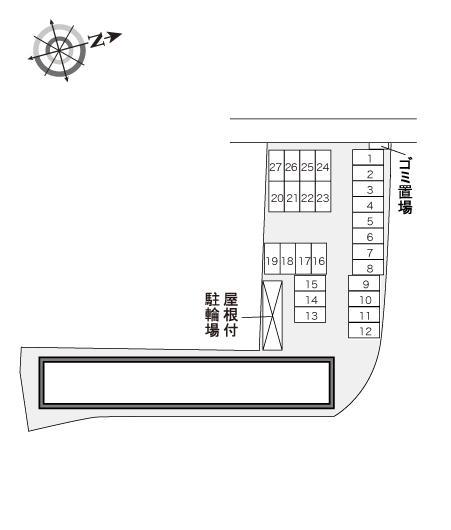 ハピネス２(28376)の駐車配置図