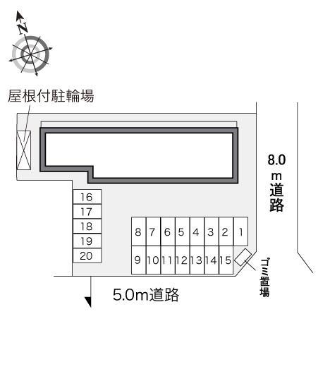 フォーシーズン壱番館(21827)の駐車配置図