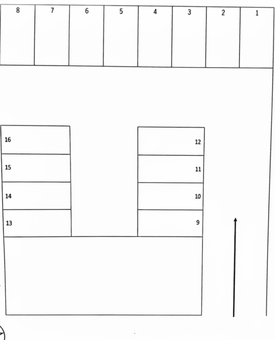 メゾン松原駐車場の駐車配置図