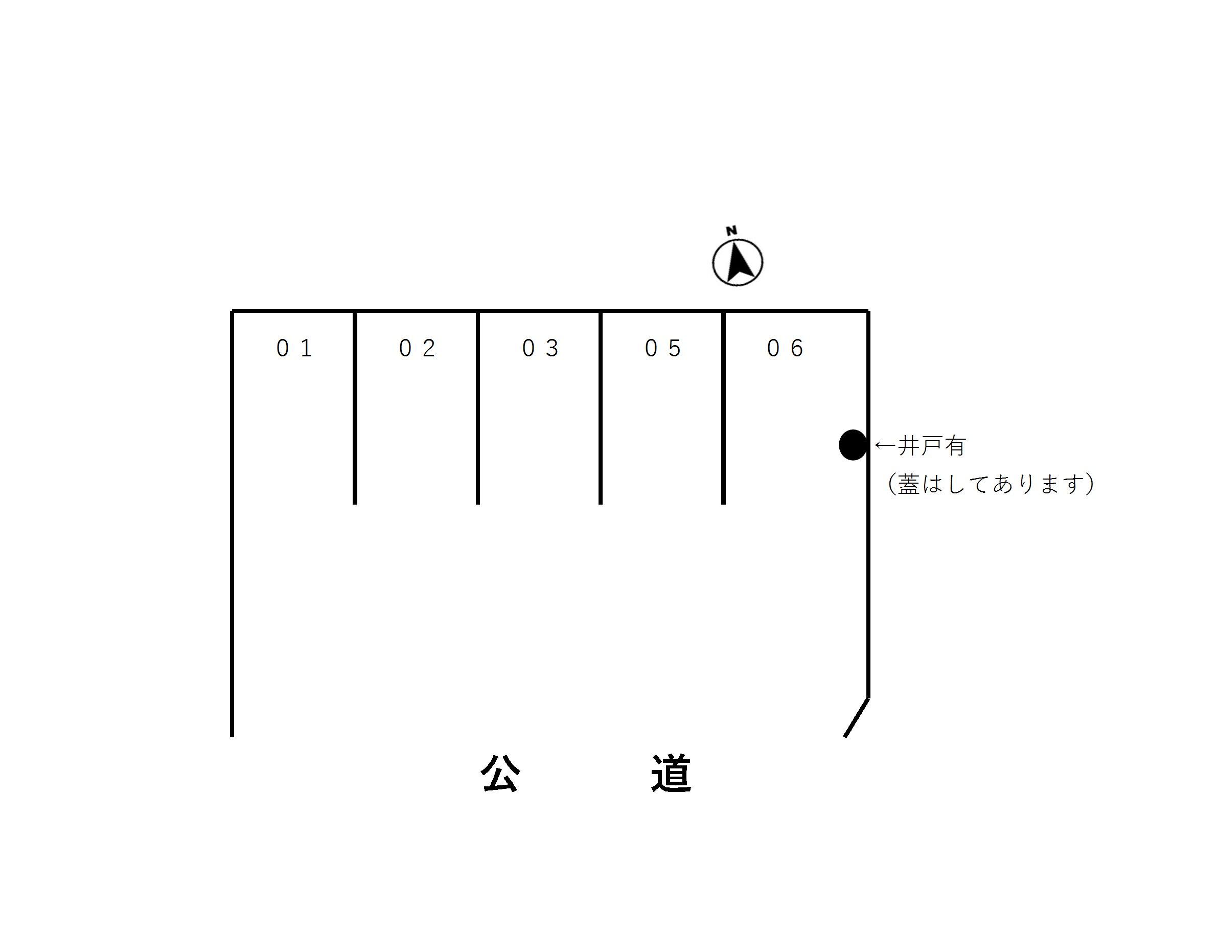 細川町長原駐車場の駐車配置図