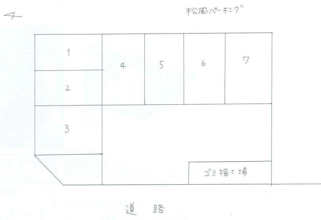 松風パーキングの駐車配置図