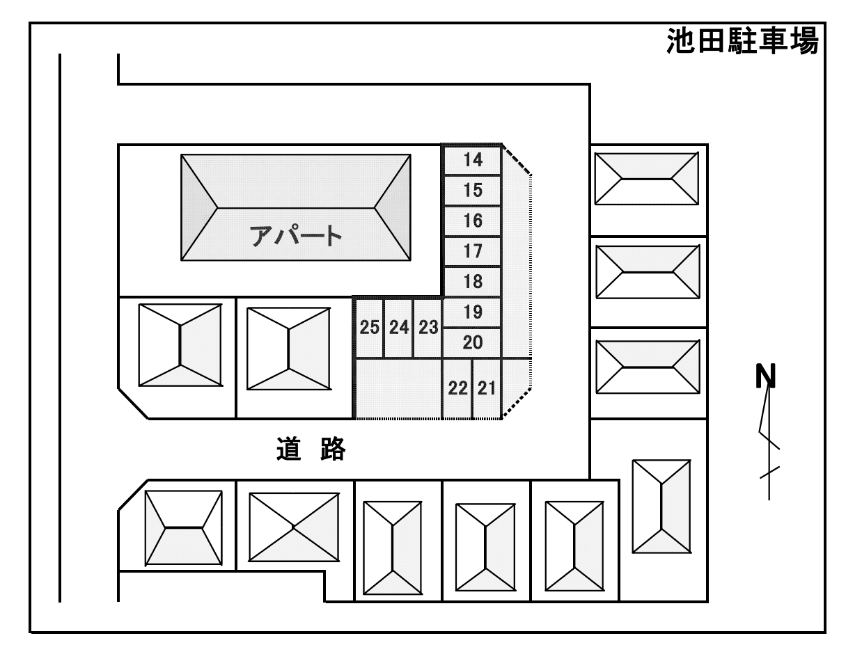 池田駐車場の駐車配置図