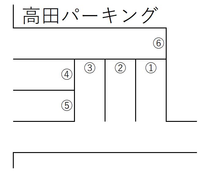 高田パーキングの駐車配置図