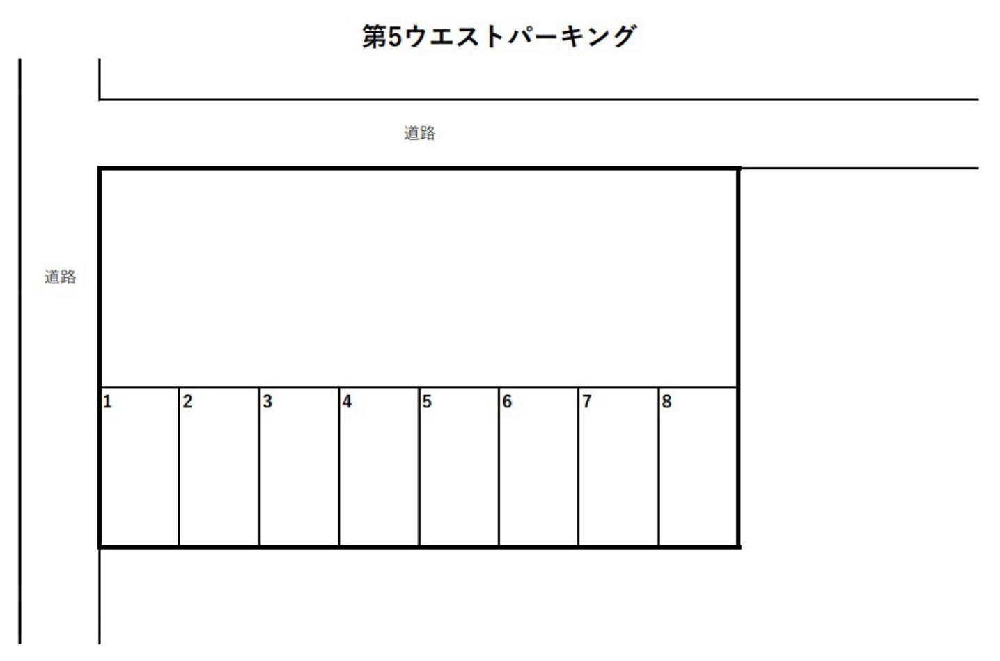 第5ウエストパーキングの駐車配置図