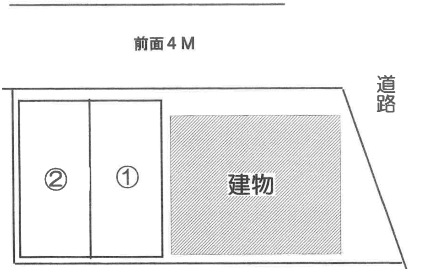 上田パーキングの駐車配置図