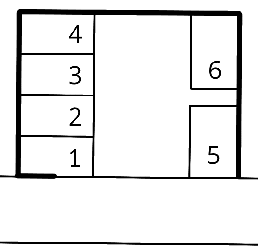 落合パーキングの駐車配置図