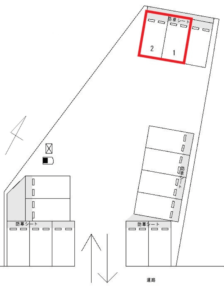 FKスペースECO寝屋川北大利町第１の駐車配置図