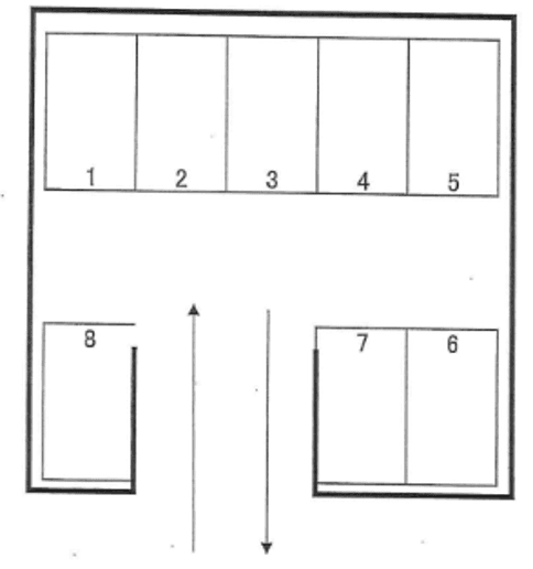 神水パーキングの駐車配置図