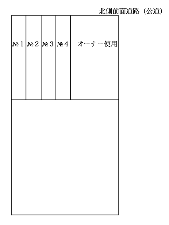 柏町駐車場の駐車配置図