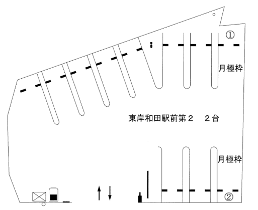 東岸和田駅前第２の駐車配置図