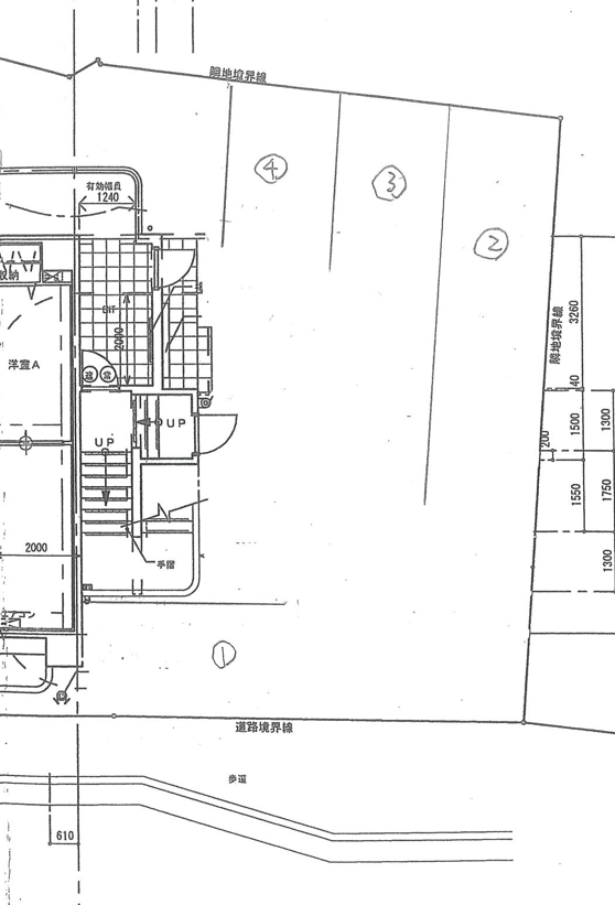 ローズ健正駐車場の駐車配置図