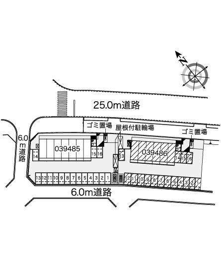ラバーズスクレートⅡ(39486)の駐車配置図
