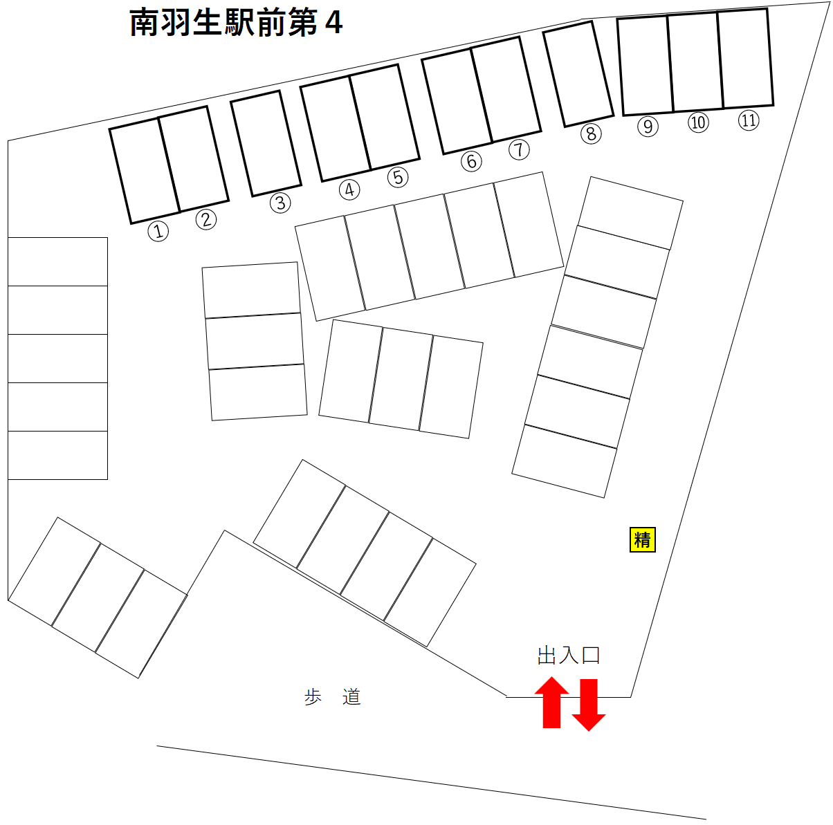 南羽生駅前第4の駐車配置図