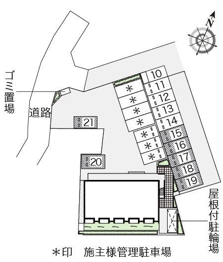 クレール藤が尾Ⅲ(54853)の駐車配置図