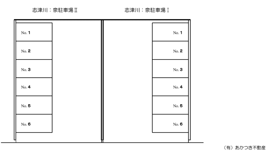 泉駐車場Ⅰの駐車配置図