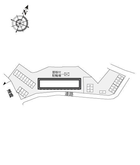 中津川(33415)の駐車配置図