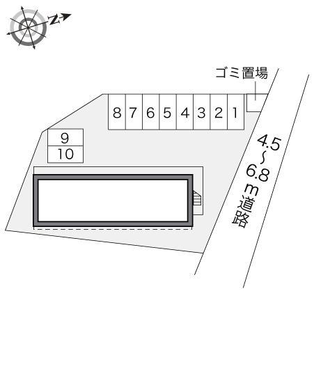 ＫＡＴＯＵハイツ２(21543)の駐車配置図