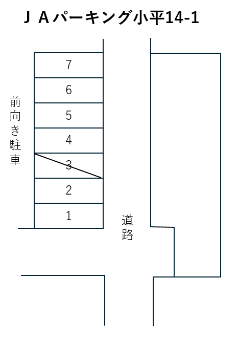 ＪＡパーキング小平14-1の駐車配置図