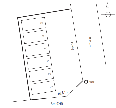西青木牛田駐車場の駐車配置図