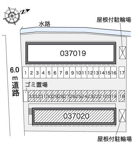仙港ＳＫⅡ(37020)の駐車配置図