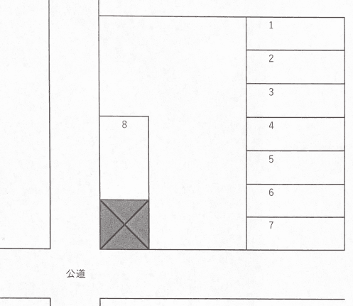 仙波駐車場の駐車配置図