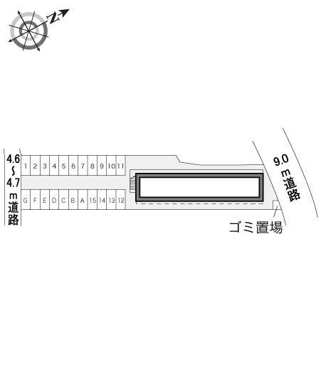 外屋敷(18530)の駐車配置図