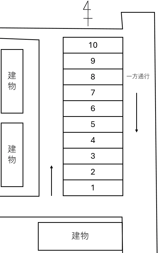 山田甚目寺桑丸27番１・27番18駐車場の駐車配置図