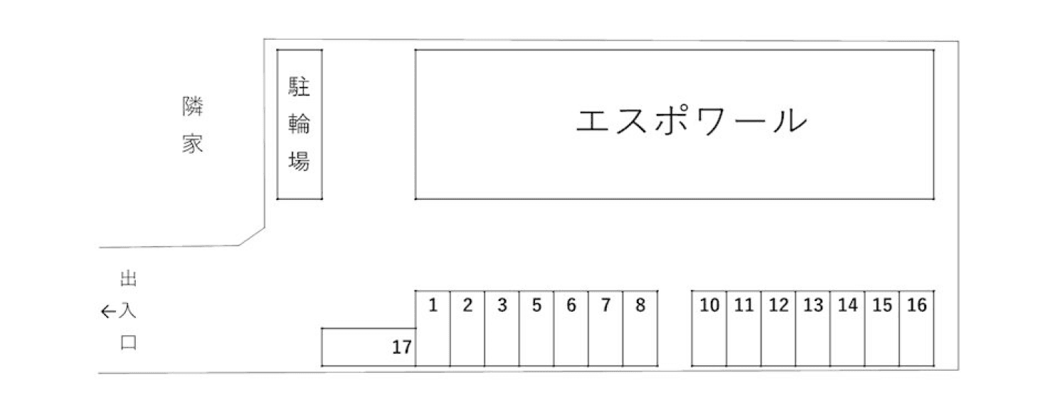 エスポワール駐車場の駐車配置図