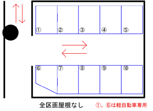 荻野駐車場の駐車配置図