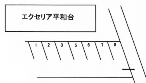クボテラ駐車場の駐車配置図