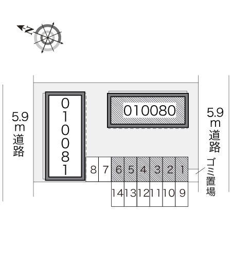 ぽてとⅠ(10080)の駐車配置図