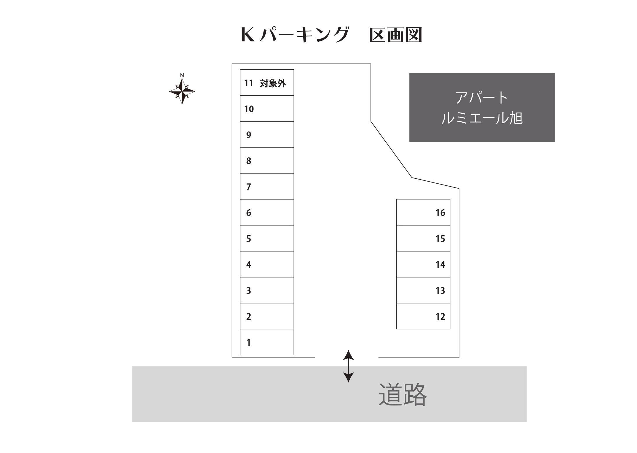 Kパーキングの駐車配置図